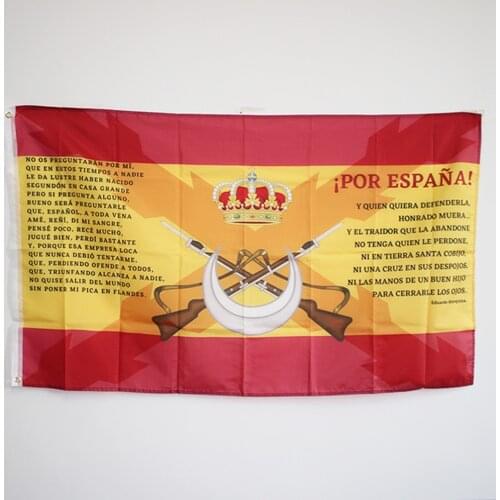 Spain Flag with the Cross of Burgundy regular foreign legion spain armed forces army melilla 100D Polyester 3x5FT90x150cmBanner