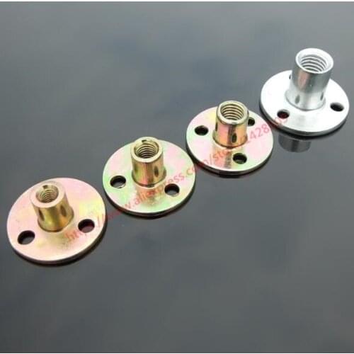 High quality 6/8/10/12mm Flange Coupling With Thread M6/8/10/12 Threaded Flange Nut Connector Spare Parts