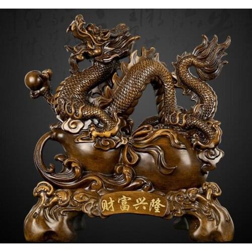 Fortune is thriving dragon furnishing pieces Fortune Dragon Chinese decoration living room wine cabinet TV cabinet home decorati