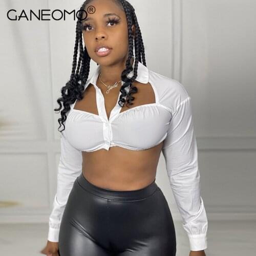 Женские рубашки GANEOMO China At AliExpress