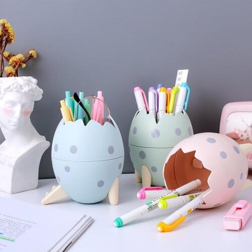 Hot Sale Anime Dinosaur Egg Office Pen Holder Collection School Office Desk Pencil Holder Storage Box Pot Holder Kid Boy Toy