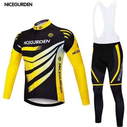 Spring New Mountain Sports Road Long Sleeve Slim Strap Set Bicycle Cycling Wear Mens Long Sleeve Mountain Racing Cycling Wear