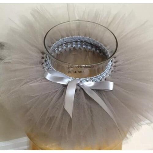 Baby Girls Crochet Tutu Skirt Infant Solid Color Handmade Fluffy Tulle Pettiskirt with Ribbon Bow Kids Birthday Party Tutus