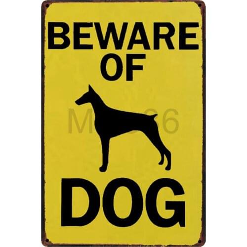 [ Mike86 ] Beware Of DOG Metal Sign Home Hotel Wall Painting Plaque Room Street Public Decor FC-3010