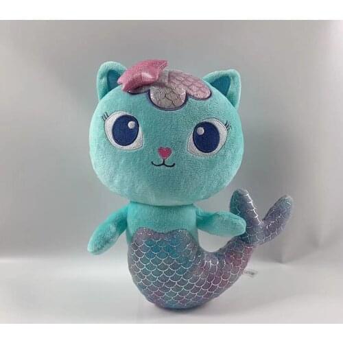 Kawaii Gabbys Dollhouse Plush Doll Cartoon Anime Plush Toy Cute Cat Mermaid Doll Baby Sleep Soothing Toy Birthday Gift for Boys