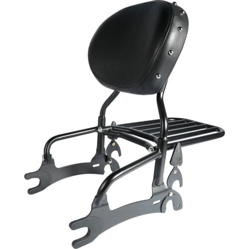 Motorcycle 12" Backrest Sissy Bar Luggage Rack For Indian Chief Classic Vintage Dark Horse 2016-2018