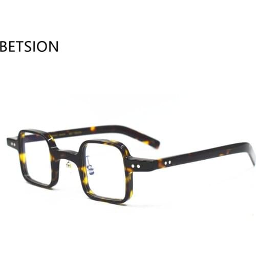 Hand Made Vintage Small Square Acetate Eyeglass Frames Full Rim Glasses Spectacles Myopia Rx able Unisex Top Quality HP209