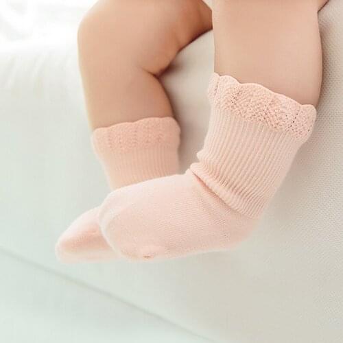 Newborn Infant Long Socks Kids Child Girls Summer Cotton Cute Princess Lace Frilly Ruffle Princess Sock Kawaii Baby Accessories
