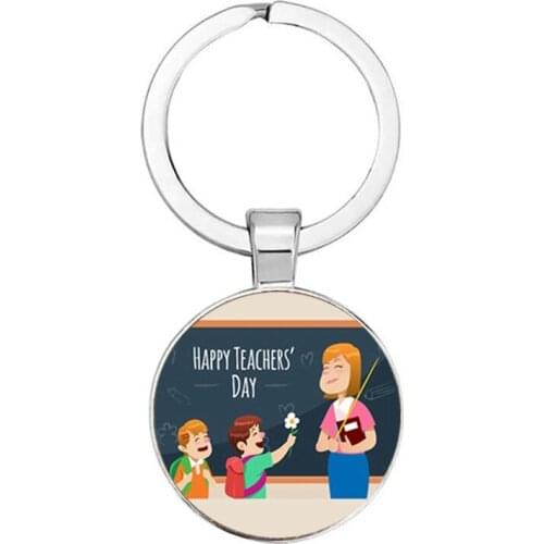 New creative teachers day keychain in 2021, ladies crystal pendant keychain, high-quality keychain, thank you teacher for your