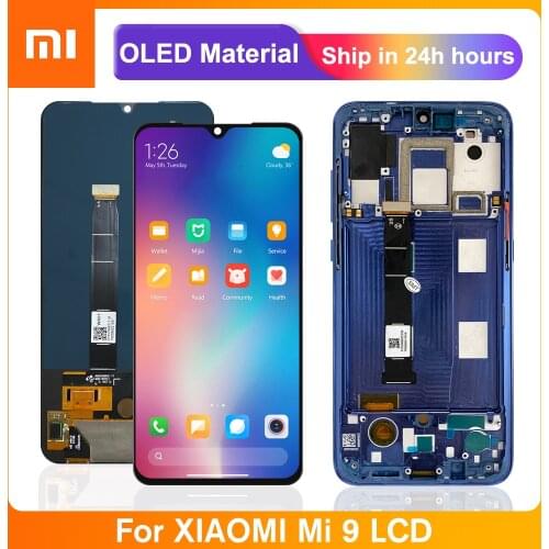 6.39'' Original LCD Display For Xiaomi Mi 9 LCD Display Touch Screen Digitizer Assembly With Frame For Xiaomi Mi9 M1902F1G LCD