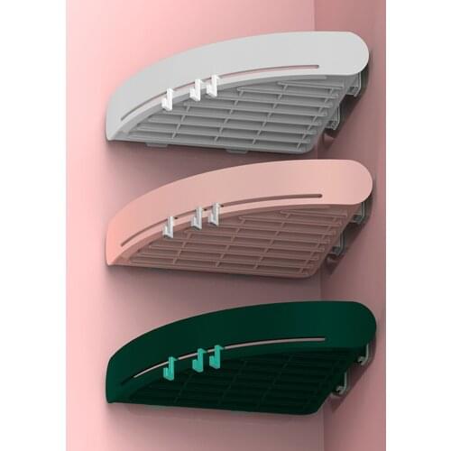 Bathroom Kitchen Organizer Shelf, Black Corner Shower Shelf, Wall Shelves, Shampoo Holder,Toilet Corner Shelf