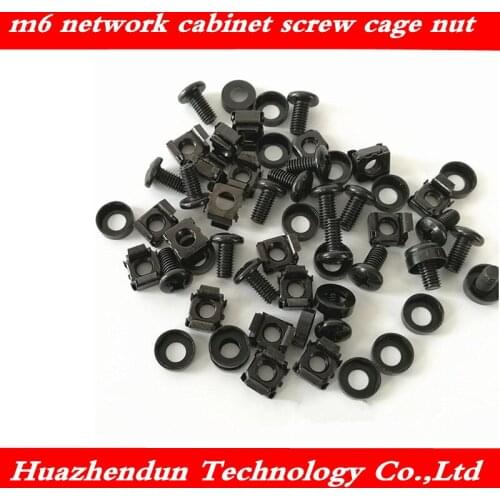 Network cabinet screw nut set cabinet accessories m6 screw cage nut standard cabinet screw 20pcs