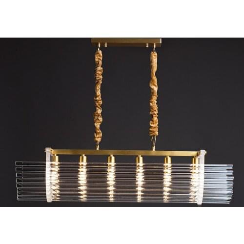 Modern light luxury crystal lamp personality creative model room living room dining room bar art chandelier