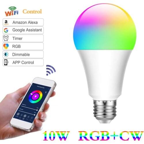E27/B22/E26/E14/G10 Smart LED Light Bulb WiFi RGB light bulb IFTTT Voice Control Phone Apps Control by Amazon Alexa Google Home
