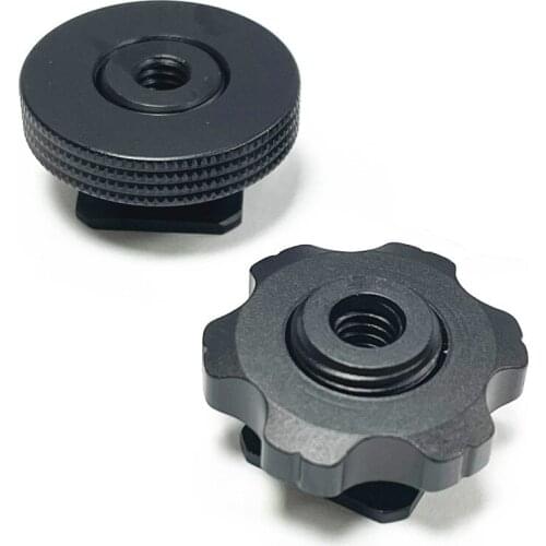 1/4" Camera Hot Shoe Mount Screw Adapter to 1/4" or M16 for Tripod Microphone Monitor One Nut Microphone Screw Adapter