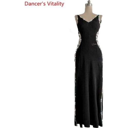 Latin Dance Competition Clothing Female Adult High-end Custom Sexy Backless Belly Dance Skirt Professional Performance Clothes