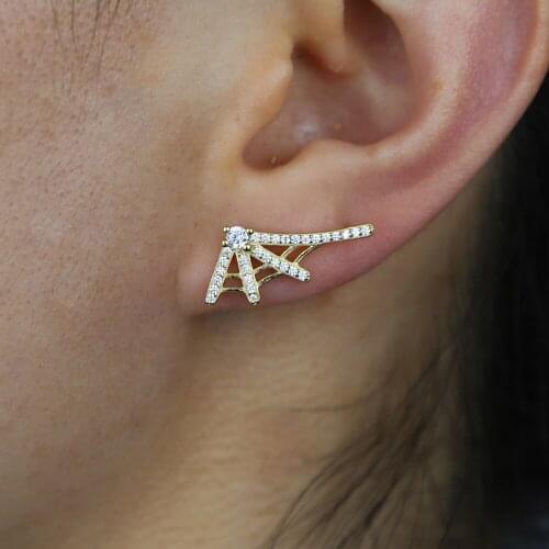 2 Colors 925 Sterling Silver Reticular Shape Stud Earrings Cool Design Jewelry For Women Wedding / Party Gift 2021 New Style