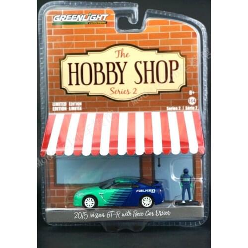 1/64 GreenLight 2015 Nissan GT-R with racediver car ShouBan Collector Edition Metal Diecast Model Cars Kids Toys GIFT