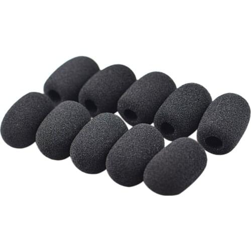 10PCS/set Black Replacement Foam Covers Windscreen Windshield Sponge Covers for Headset Microphone Mic Cover#p40
