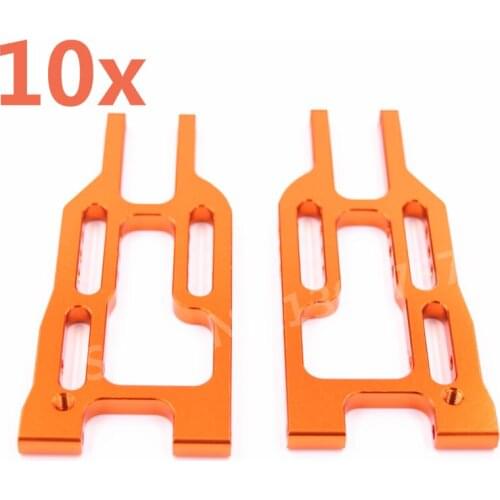 10Pcs RC Car HPI Aluminum CNC Front Lower Suspension Arm(Al.) For 1/10 Scale Models R/C BULLET3.0 Remote Control Car