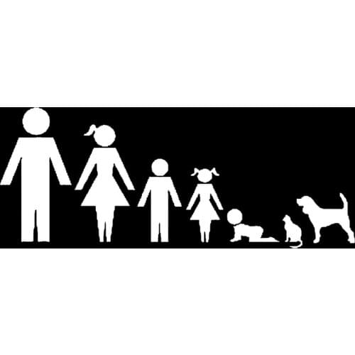 15*6cm Warm And Romantic FAMILY MEMBERS STICK FIGURES VINYL DECAL STICKER Car Accessories Decor Decals