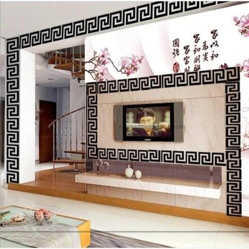 20Pcs 10*10CM Waist line Mirror Sticker DIY Modern Acrylic Mirror Wall Stickers for Living Room Home Decoration