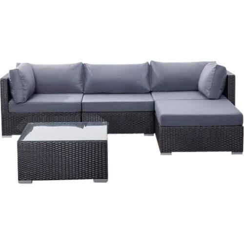 2017 Hot Sale Outdoor Wicker Patio 5 pc Lounge Rattan Modular Sofa Set