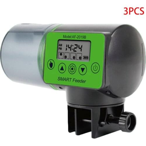 3 PCS fish tank automatic feeder intelligent timing automatic feeder aquarium automatic feeder large-capacity fish feeder