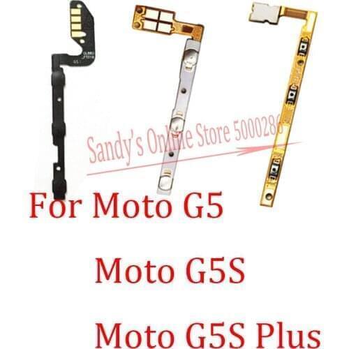 30 PCS New Power Volume Side Key Button Flex Cable For Motorola Moto G5 G5S G5S Plus Power On/Off Volume Switch Button Key Part