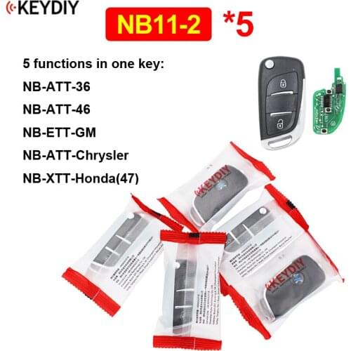 5Pcs/Lot NB11-2 Multi-functional 2B Remote Control Key for KD900 KD900+ URG200 KD-X2 Mini KD (All Functions Chips in One Key)