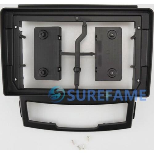 9 inch Car Fascia Radio Panel for SSANGYONG Actyon 2011-2013; Korando 2010-2013 Dash Kit Facia Console Bezel 9inch Adapter Plate