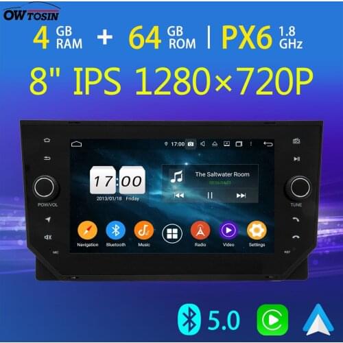 8" IPS 1280*720P 4G LTE PX6 4G+64G WiFi Car DVD Multimedia Player For Seat Ibiza 2017-2020 Android 10.0 GPS Radio Bluetooth 5.0