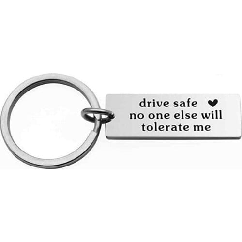 Metal Drive Safe Keyring Gift Keychain Charm For Unisex Accessory Stainless Steel Pendant Key Ring Key Chain