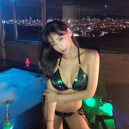 Womens Swimsuit Multicolor Bikini New Gradient Frenulum Triangle Split Bikinis Sexy Simple Swimsuits Hot Spring Surfing Swimear