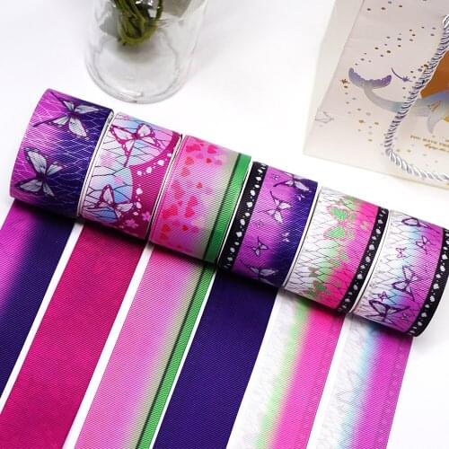 50 Yards kimetsu no yaiba Double Side Printed Grosgrain Ribbon 49875