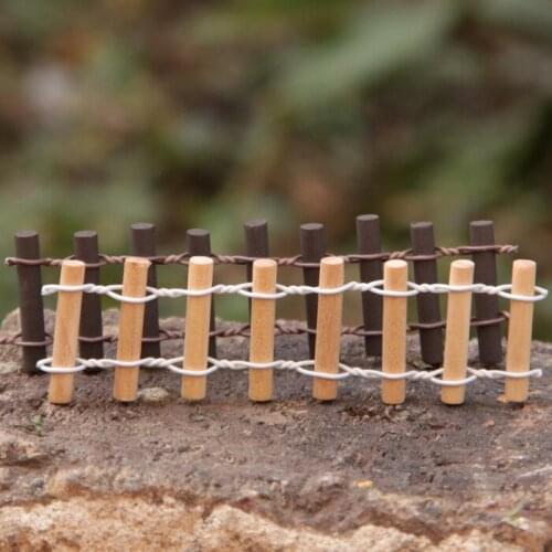 Action Figure Mini logs Fence landscape 3cm PVC Plant Pots Fairy ornaments cartoon Cute collection decoration Doll Model Anime