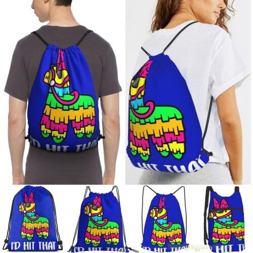 Id Hit That Pinata Funny Party Men Outdoor Travel Gym Bag Waterproof Drawstring Backpack Women Fitness Swimming Bag