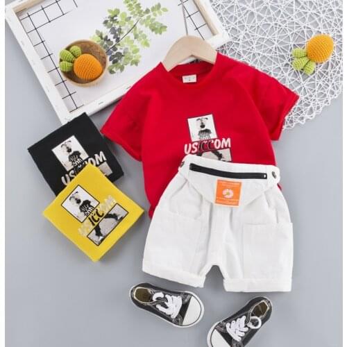 2021 Baby Boy Girl Summer Sets Cotton Infant Children Clothes Cartoon Print Costume for Kids Short Cool Outfits 2 Pieces