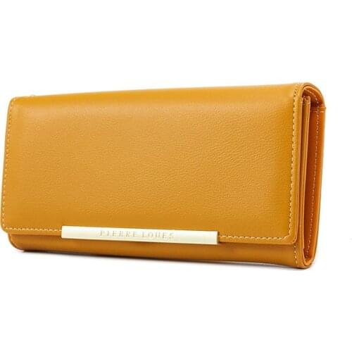 2021 Fashion Women Wallet Leather Purse Female Long Wallet Solid color Pouch Handbag For Women Coin Purse Card Holders Clutch