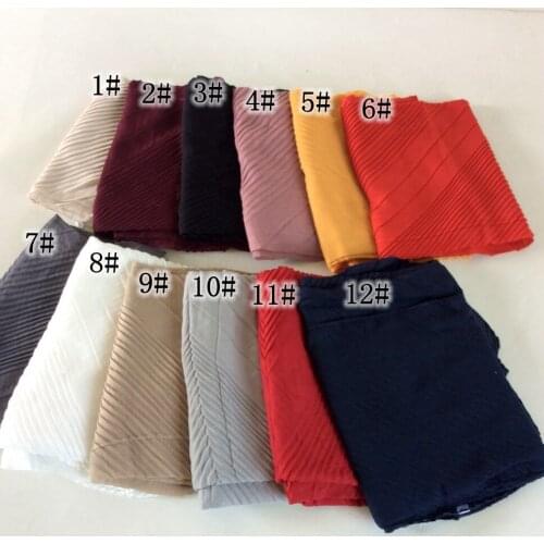Crinkle Wrinkle Long Women Cotton Scarves Muslim Hijab Plain Headscarf Wraps Turbans Headband Scarves/Scarf 10pcs/lot
