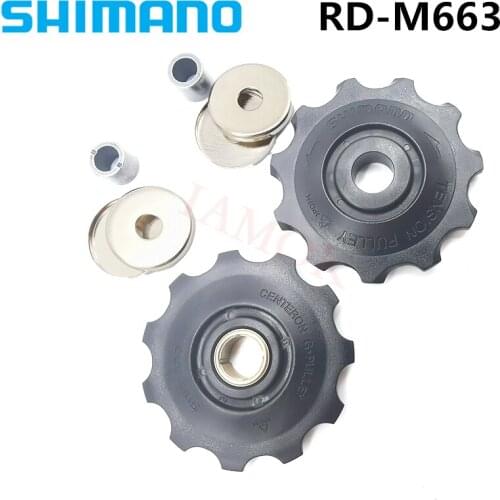 SHIMANO DEORE RD-M663 Iamok Guide & Tension Pulley Set for Mountain Bike RD-5800-SS/M7000-10/M675/M670/M640/M615 Bicycle Parts