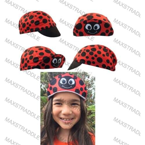 New Ladybug Cap Cycling Caps Breathable Bike Wear Red Hat One Size Team Bicycle Unisex Men and Women
