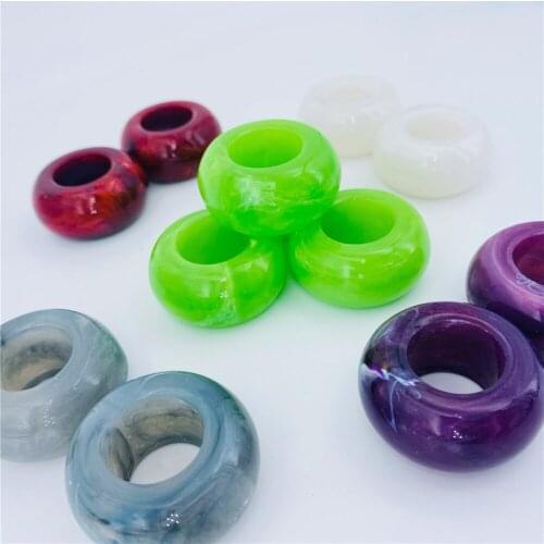 New Fashion Colourful Acrylic Ring Shape Beads For Making Women Party Charm Jewelry DIY Necklace Bracelet Pendant Accessories