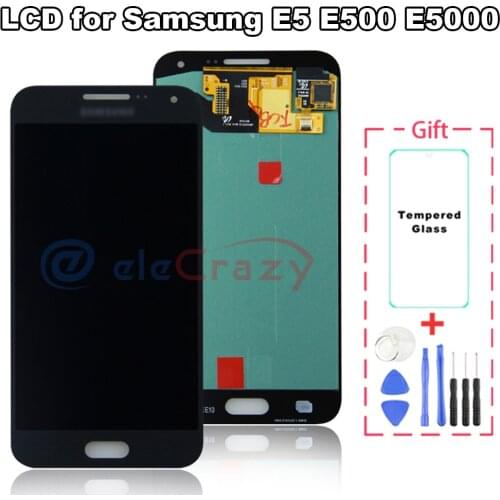 Original for Samsung Galaxy E5 E500 LCD Display E500F E500H E500M Touch Screen Digitizer Assembly Replacement 100% tested