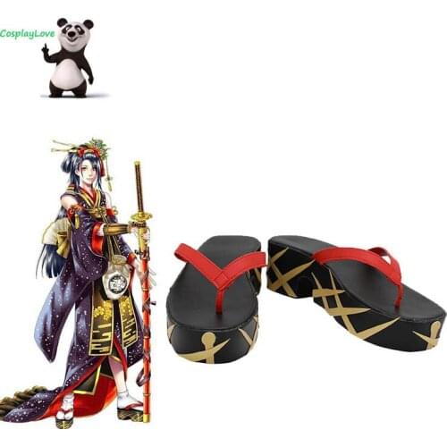 Touken Ranbu Online Jiroutachi Red Slippers Shoes Cosplay Long Boots Leather CosplayLove For Halloween Christmas