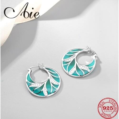 Spring breath fashion like grass 925 Sterling Silver DIY green Enamel fine Dangle Earrings Party Jewelry