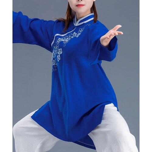Top quality Hand-painted 2019 tai chi performing clothing martial arts wushu suits qigong kung fu taijiquan uniforms green