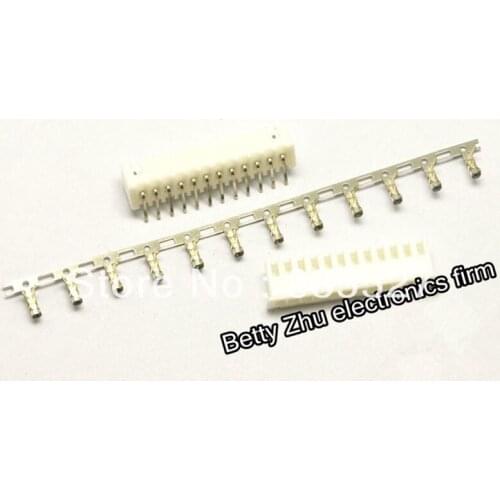 100pcs/lot XH2.54-12P 12PIN terminal block 2.54MM pitch connector : plug + plastic bending needle socket + terminal