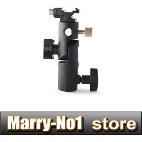 2pcs Camera E Type Flash Shoe Umbrella Holder Mount Light Stand Bracket Swivel For flashes or video LED light