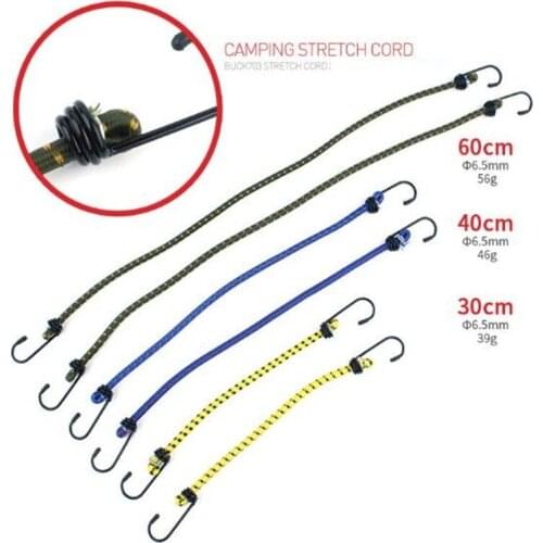 Tent Accessories 6.5mm Stretch Cord (2 sets) Elastic Luggage Rope Outdoor Camping Clothesline Tent rope